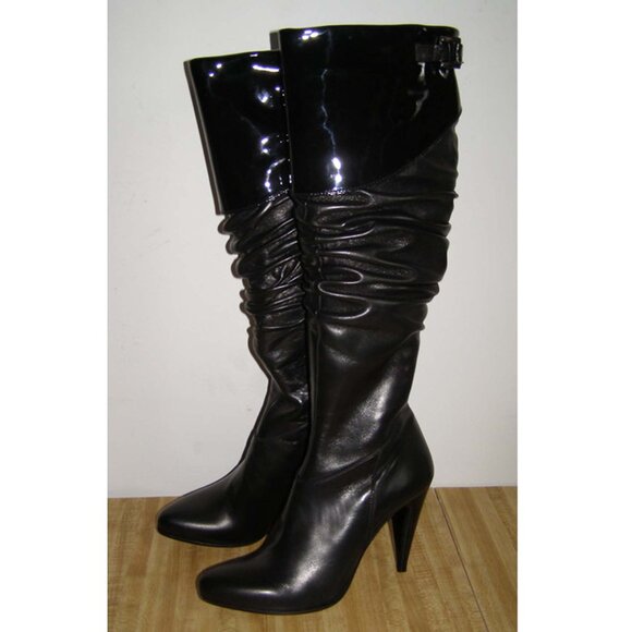 🔥 NEW size 8.5-9/39 Giorgio Nevi Black Leather Boots Knee High - Picture 13 of 13